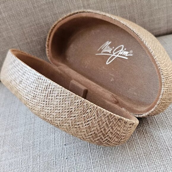 Maui Jim Sunglasses Case Tan Hard Case for Glasses Eye wear Case only - Picture 13 of 13